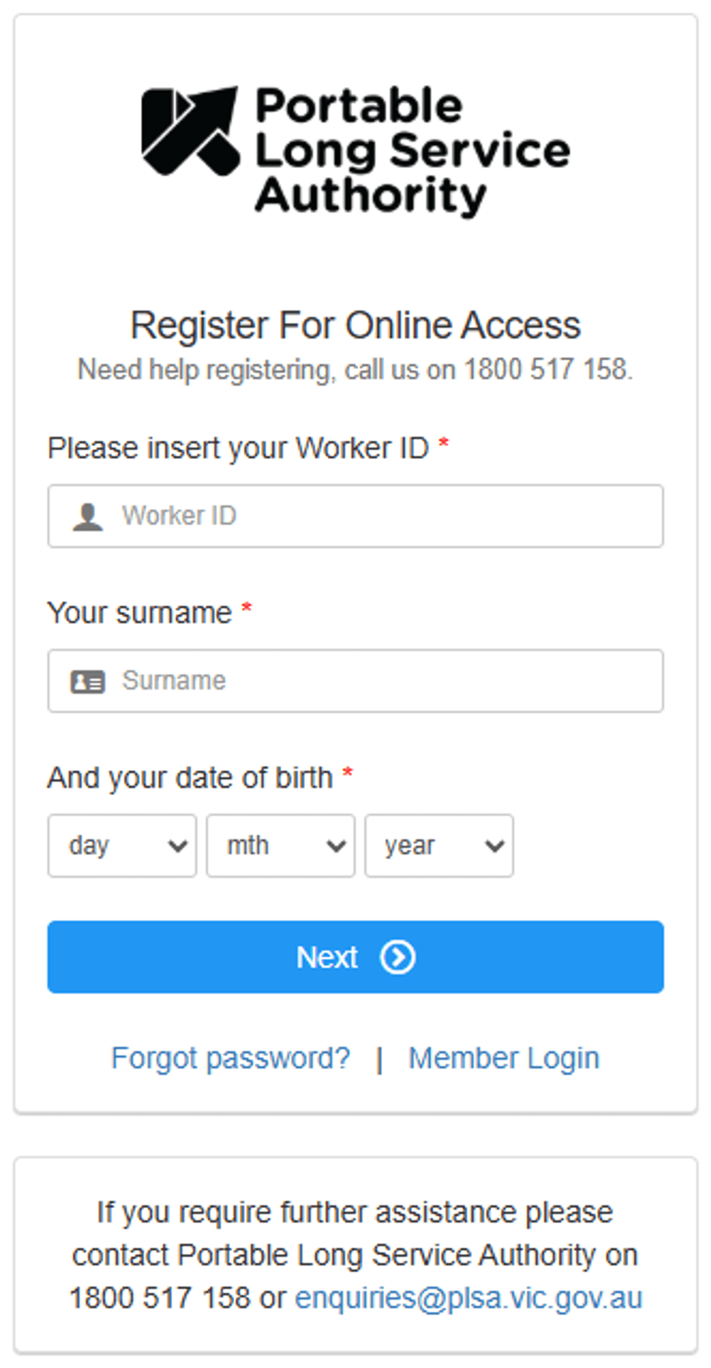 How to register for the worker portal | plsa.vic.gov.au