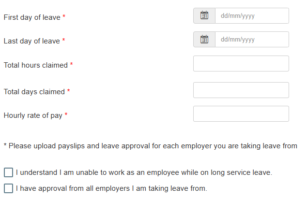Contract cleaners and security works must add their leave dates