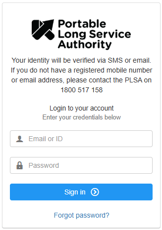 Workers log in to the worker portal using their worker ID and password.